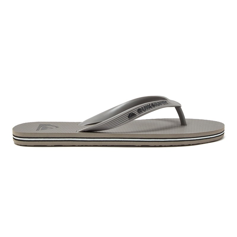 Quiksilver Molokai Flip Flops for Men, Athletic Mens Sandals, Size 6 to 16 Thong Mens Slides, Grey/Grey/Grey, 8 US - Image 2